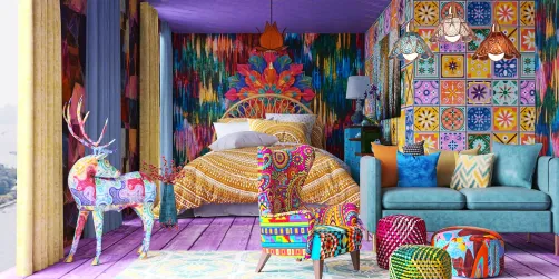 A festival of colour ! 💚🩷💙💛