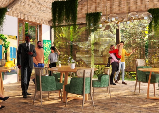 Tropical restaurant Design Rendering