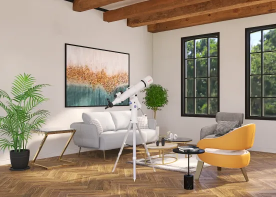 MODERN VACATION LIVING ROOM  Design Rendering