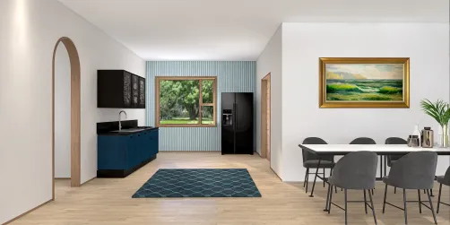 Turquoise kitchen