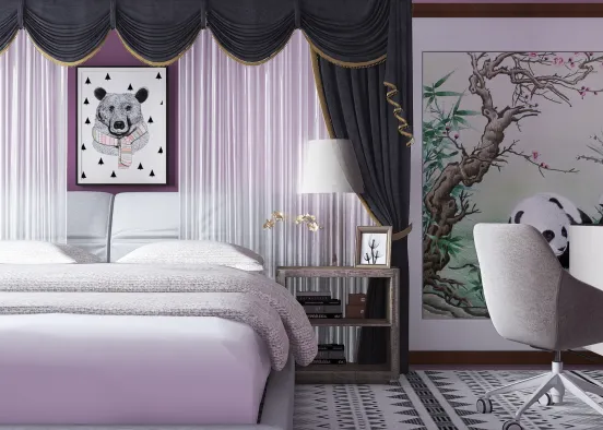 Artist's bedroom 🖌️🎨👩‍🎨 Design Rendering