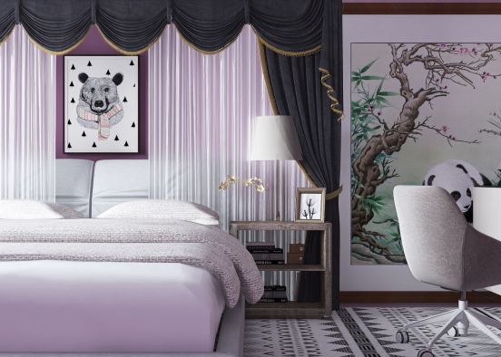 Artist's bedroom 🖌️🎨👩‍🎨 Design Rendering