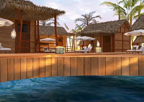# Private Island Resort  Renderização de Design