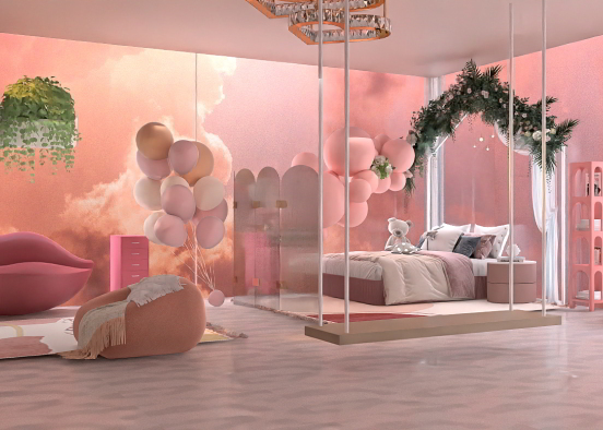 ugly pink room Design Rendering