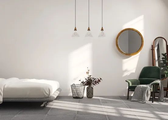 industrial / minimalist style bedroom 🪴 Design Rendering