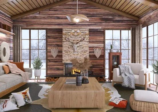 # Scandinavian Living Room  Renderização de Design