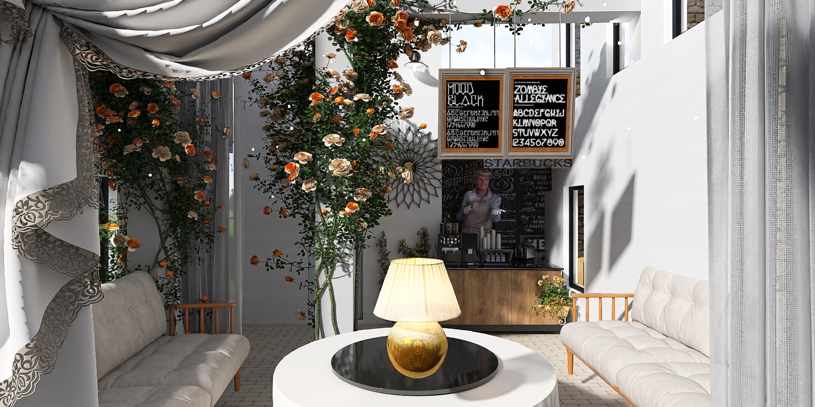 Cafe &quot;On the White Islands&quot;