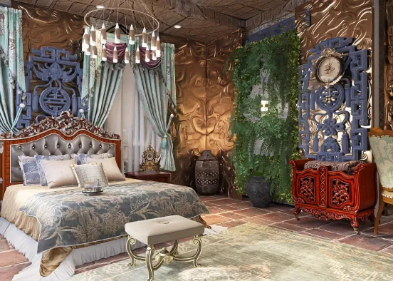 Queen's bedroom Design Rendering