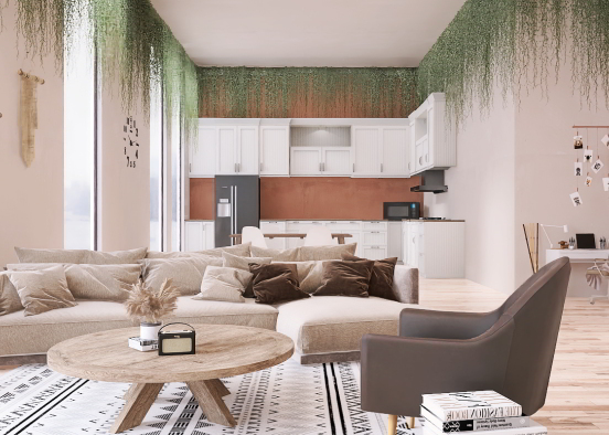 Kitchen/Living Room  Design Rendering