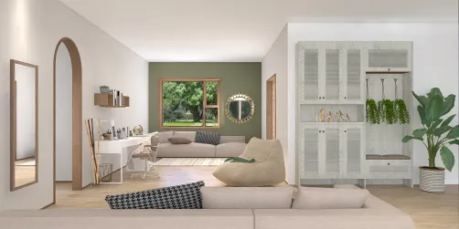 livingroom and home office design 🌿