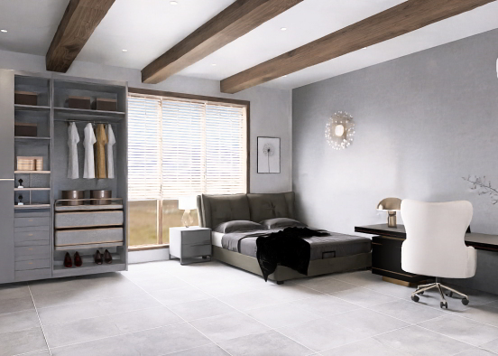 quarto moderno Design Rendering