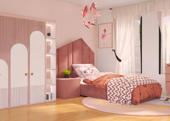 a pink room in the Ballerina Barbie version 💕💕 Design Rendering