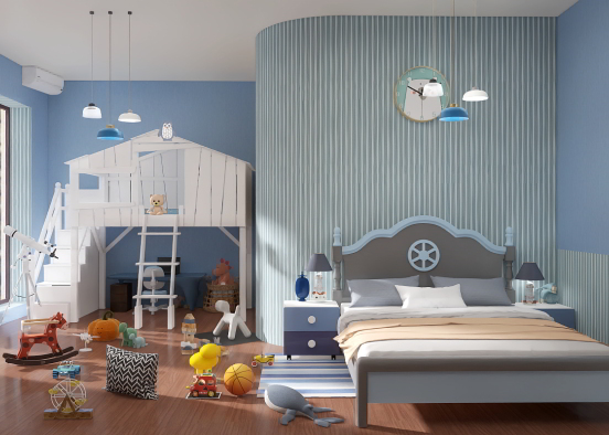 boy's bedroom 💙 Design Rendering