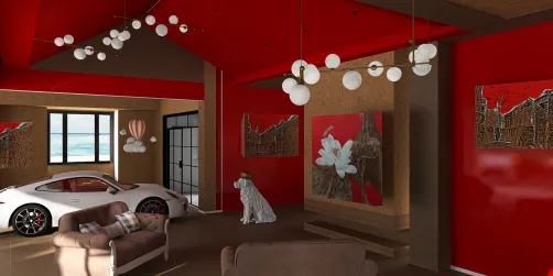 Attached Garage/Lounge Area