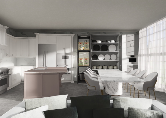 Window view kitchen  Design Rendering