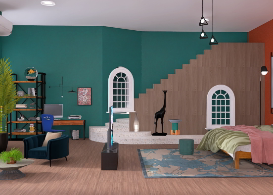 Vibrate Young Boy Room Design Rendering