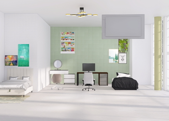 комната на двоих Design Rendering