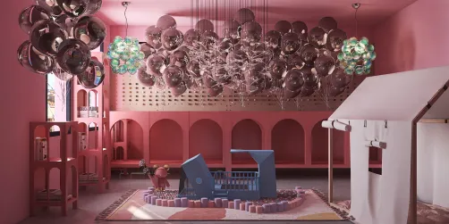 Pink Kids Play Area