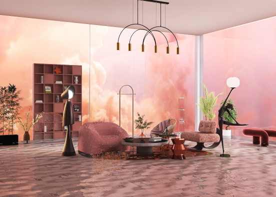 Fantasy living room Design Rendering