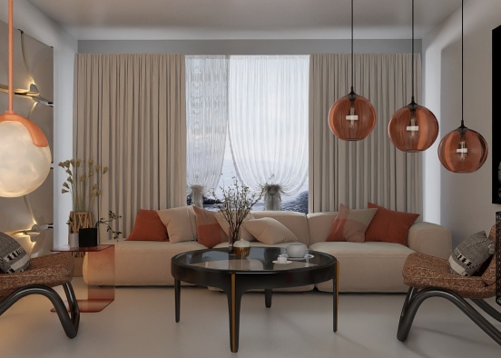 Cozy Living room idea 💡 Design Rendering