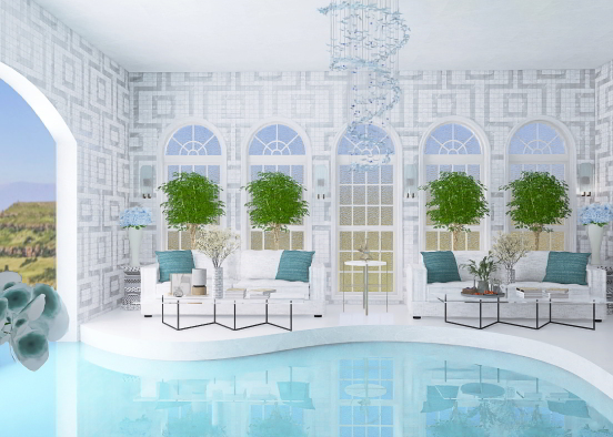 Luxury Private Pool Design Rendering