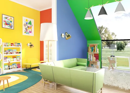 # LOUNGE READING AREA Renderização de Design
