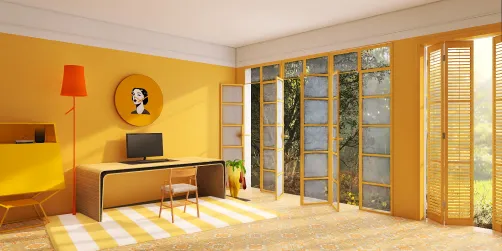 here is a yellow office 
