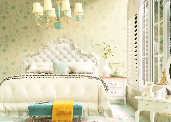 Dormitorio vintage Design Rendering