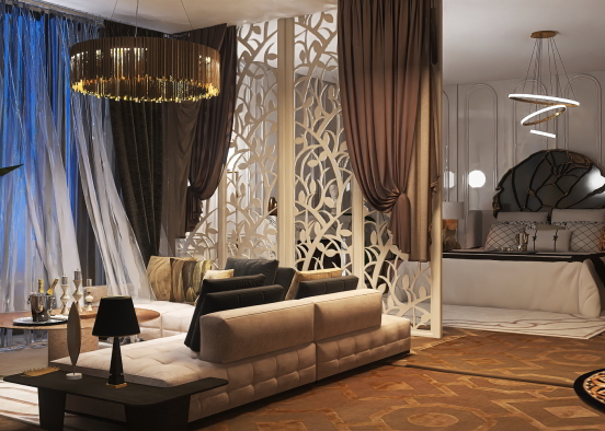 Luxury Suite in Hotel Dubai Design Rendering
