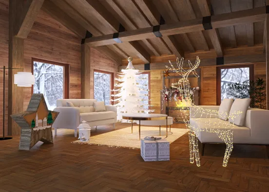 Log house ( Christmas ) Design Rendering