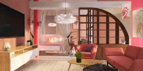 bedroom and living room