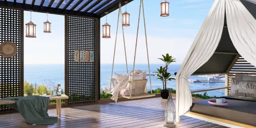 Modern pergola.