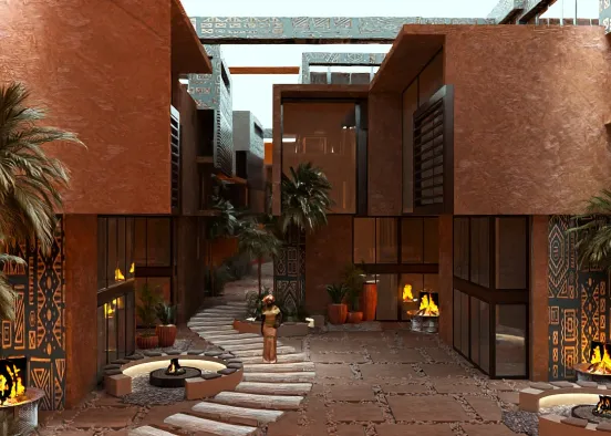 # Modern African Village 🛖 Renderização de Design