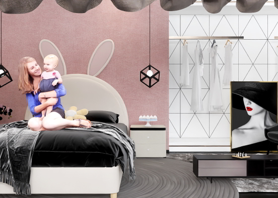 Beautiful Bunny Bedroom  Design Rendering