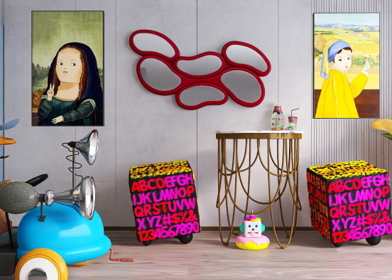Kids living room Design Rendering