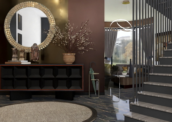 Welcoming Foyer Design Rendering