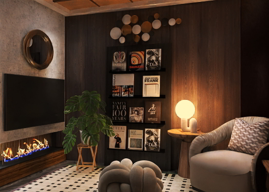 MCM Living Room ⭐️ Design Rendering