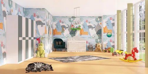 quarto de bebe dinossauros 