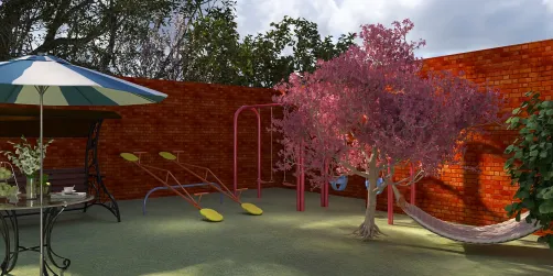 play nook garden with a hammock 