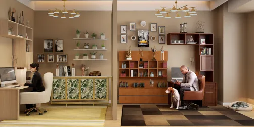His and hers office 