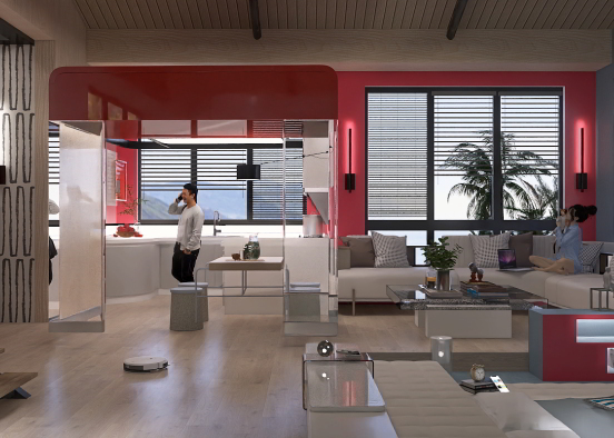 Loft in The Red Wall (Thanks Hybrid Interiors) Design Rendering