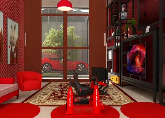# R is for Red Rec Room Renderização de Design
