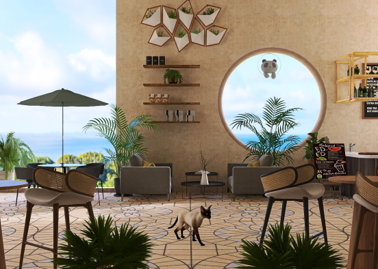cafe "grotto" Design Rendering
