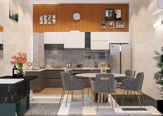 #small room kitchen Design Rendering