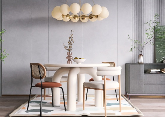 The dining room  Design Rendering