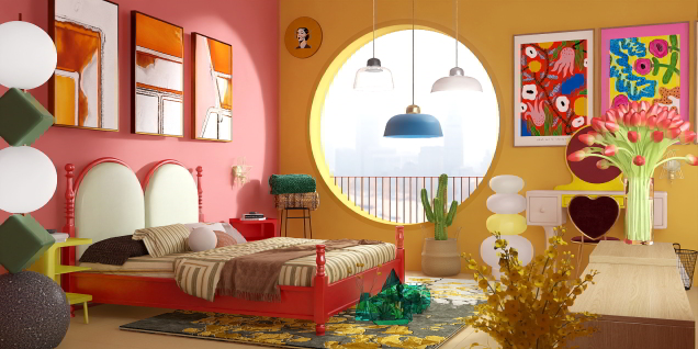 colour eccentric teen bedroom
