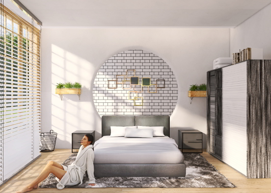 Relaxing Stylish Bedroom Design Rendering
