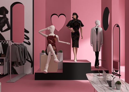 Pink boutique Design Rendering