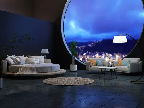 Night Sky View Bedroom 