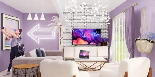 Aesthetic Purple Living Room💜✨